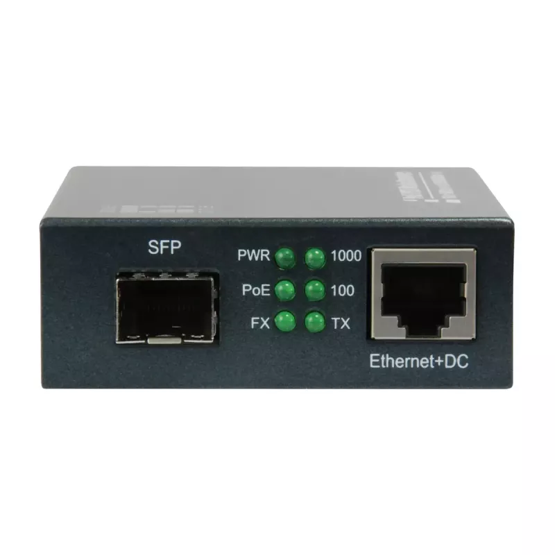 Conversor de mídia Gigabit LevelOne RJ45 para SFP, PoE PSE