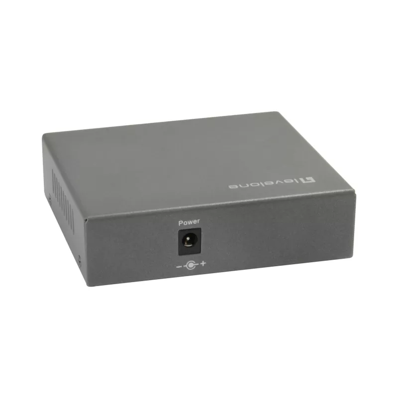 Switch PoE Gigabit LevelOne de 5 portas, 802.3at/af PoE, 4 saídas PoE, 60W