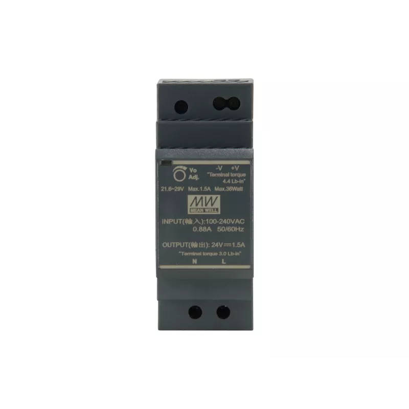Fonte de alimentação industrial LevelOne 24 V DC, 30 W, calha DIN