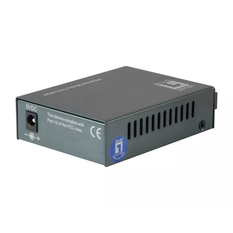 Conversor de mídia Fast Ethernet LevelOne RJ45 para SC, fibra multimodo, 1310 nm, 2 km
