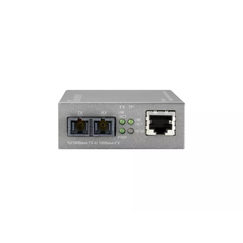 Conversor de mídia Fast Ethernet gerido LevelOne RJ45 para SC, fibra monomodo, 20 km