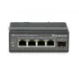 Switch de rede LevelOne IGU-0501 Gigabit Ethernet PoE preto