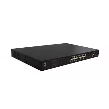 Switch de rede LevelOne FGP-2031 não gerido Fast Ethernet (10/100) Power over Ethernet (PoE) 1U preto