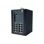 Switch industrial Gigabit gerido L2 Plus LevelOne 20 portas, 16x 1GbE RJ45, 4x 1/2.5GbE SFP, calha DIN, -40 °C a 80 °C