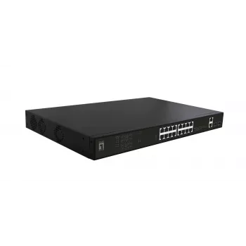 Switch de rede LevelOne GEP-2021 não gerido Gigabit Ethernet (10/100/1000) Power over Ethernet (PoE) 1U preto