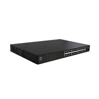 Switch de rede LevelOne GEP-2821 não gerido Gigabit Ethernet (10/100/1000) Power over Ethernet (PoE) 1U preto