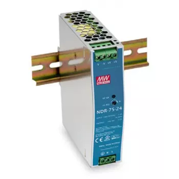 Fonte de alimentação industrial LevelOne 24V DC, 75W, montagem em calha DIN, -20 ~ +70 ℃