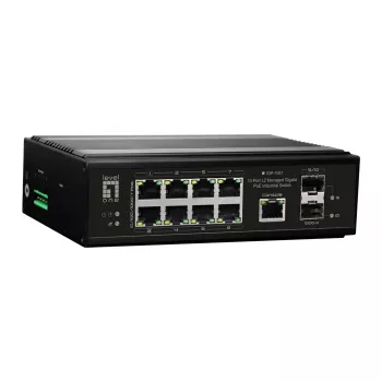 Switch de rede LevelOne IGP-1061 gerido L2 Gigabit Ethernet (10/100/1000) Power over Ethernet (PoE) preto