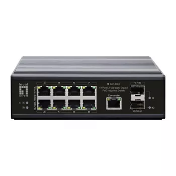 Switch de rede LevelOne IGP-1061 gerido L2 Gigabit Ethernet (10/100/1000) Power over Ethernet (PoE) preto