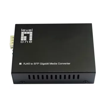 Conversor de mídia LevelOne RJ45 para SFP Gigabit, 802.3bt 90W PoE PSE