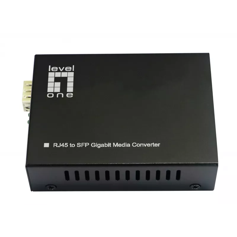 Conversor de mídia LevelOne RJ45 para SFP Gigabit, 802.3bt 90W PoE PSE