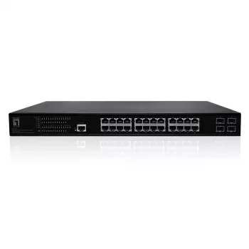 Switch de rede LevelOne GEP-2861 gerido L2 Gigabit Ethernet (10/100/1000) Power over Ethernet (PoE) 1U preto