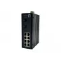 LevelOne Switch Industrial Gerido L2 Plus Gigabit de 10 Portas, 8x 1GbE RJ45, 2x 1/2.5GbE SFP, Calha DIN, -40°C a 75°C
