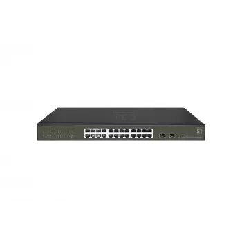 LevelOne Hilbert Switch Smart Lite Gigabit de 26 Portas, 24 x Gigabit RJ45, 2 x Gigabit SFP