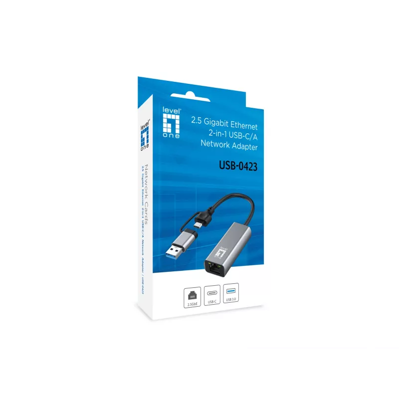 LevelOne USB-0423 Placa de Rede Ethernet 2500 Mbit/s