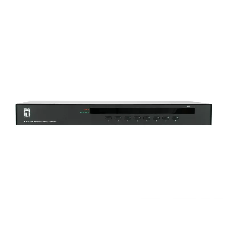 LevelOne Switch KVM PS/2-USB VGA de 8 Portas