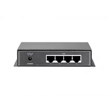 LevelOne Switch PoE Gigabit de 5 Portas, 61,6 W, 802.3af PoE, 4 Saídas PoE, Fonte de Alimentação Incluída