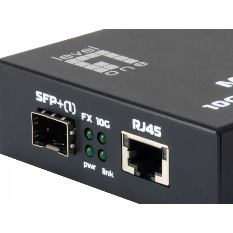 LevelOne GVT-0500 Conversor de Media de Rede 10000 Mbit/s Preto