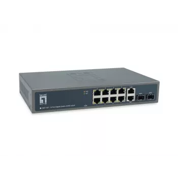 LevelOne GEP-1221 Switch de Rede Não Gerido Gigabit Ethernet (10/100/1000) Power over Ethernet (PoE) Preto