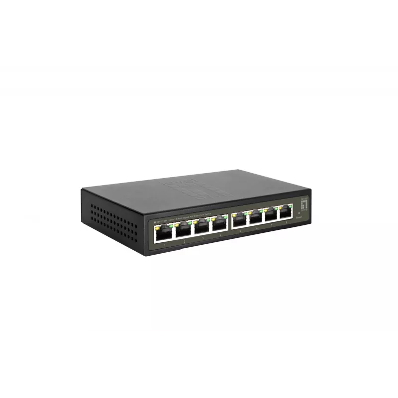 LevelOne Hilbert Switch Smart Lite PoE Gigabit de 8 Portas, 802.3at/af PoE, 8 Saídas PoE, Orçamento PoE de 112,8W