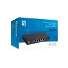 Switch Ethernet 2.5G não gerido de 5 portas LEVELONE GEU-0525 — 5× 2.5G RJ-45, não gerido, comutação 25 Gbit/s, montagem na parede