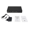 Switch Ethernet 2.5G não gerido de 5 portas LEVELONE GEU-0525 — 5× 2.5G RJ-45, não gerido, comutação 25 Gbit/s, montagem na parede