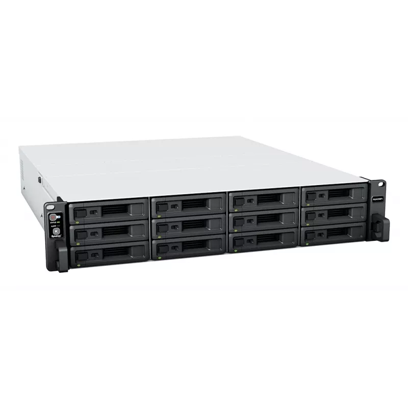 Servidor NAS Synology Rack Station RS2423RP+ 12 baías 2U Barebone com fonte de alimentação redundante