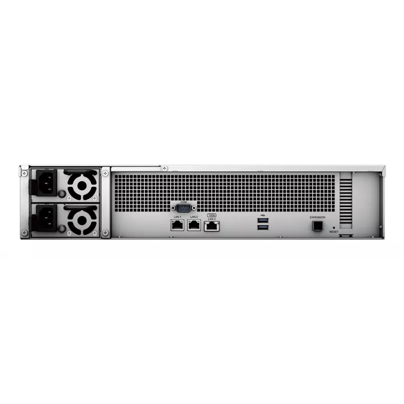 Servidor NAS Synology Rack Station RS2423RP+ 12 baías 2U Barebone com fonte de alimentação redundante