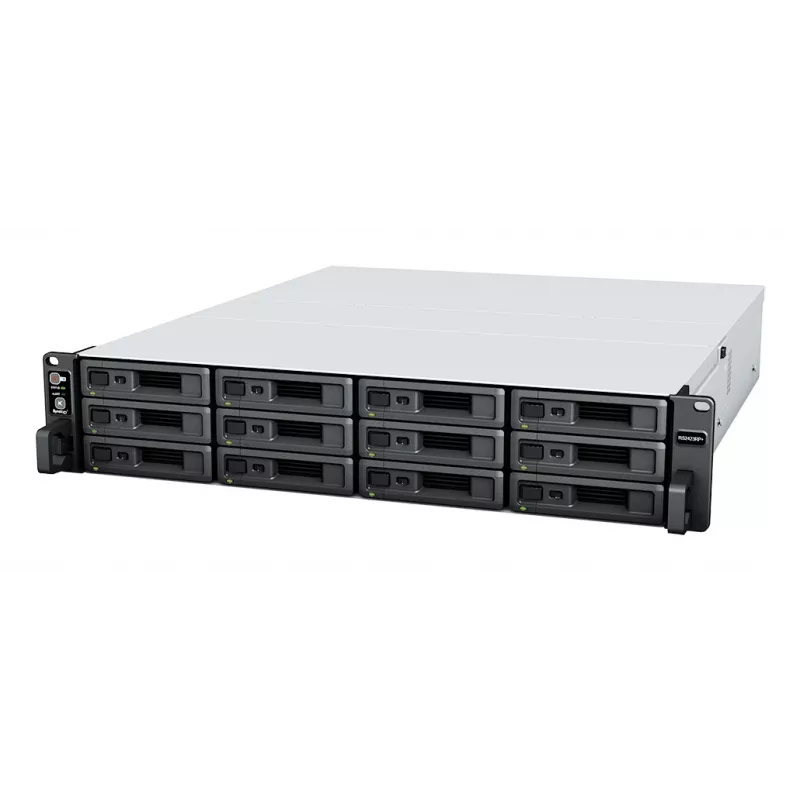 Servidor NAS Synology Rack Station RS2423RP+ 12 baías 2U Barebone com fonte de alimentação redundante