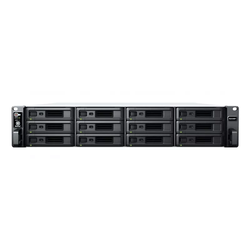 Servidor NAS Synology Rack Station RS2423RP+ 12 baías 2U Barebone com fonte de alimentação redundante