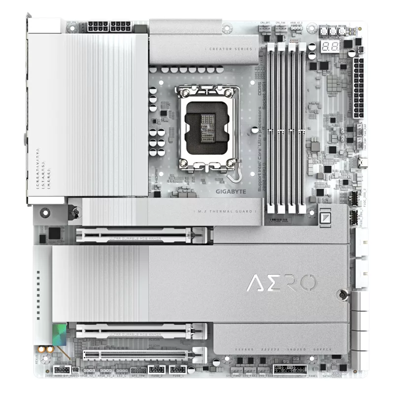Placa-mãe GIGABYTE Z890 AERO D - Suporta CPUs Intel Core Ultra (Série 2), VRM 16+1+2 fases, até 9500MHz DDR5 (OC), PCIe 5.0 M.2, Wi-Fi 7, Thunderbolt 5