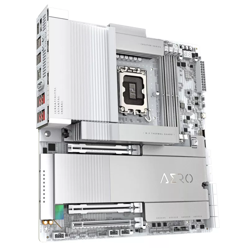Placa-mãe GIGABYTE Z890 AERO D - Suporta CPUs Intel Core Ultra (Série 2), VRM 16+1+2 fases, até 9500MHz DDR5 (OC), PCIe 5.0 M.2, Wi-Fi 7, Thunderbolt 5