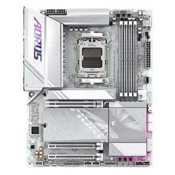 Placa-mãe GIGABYTE X870E AORUS ELITE WIFI7 ICE - Suporta CPUs AMD Ryzen 9000, VRM Digital 16+2+2 fases, até 8200Hz DDR5 (OC), 3xPCIe 5.0 + 1xPCIe 4.0, Wi-Fi 7, 2.5GbE LAN, USB 4