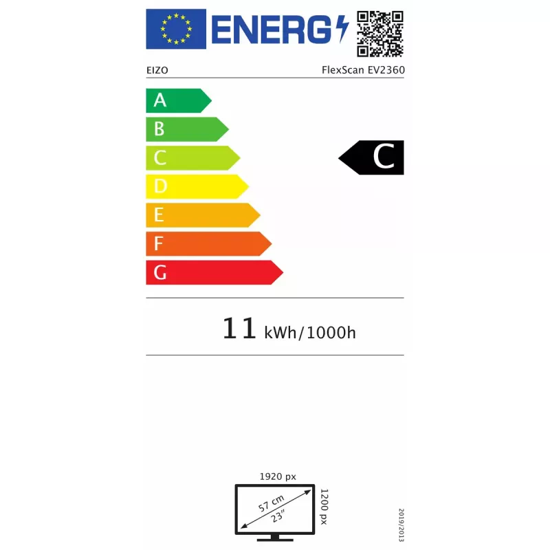 Monitor de computador EIZO FlexScan EV2360-WT 57,1 cm (22,5 polegadas) 1920 x 1200 píxeis WUXGA LCD branco
