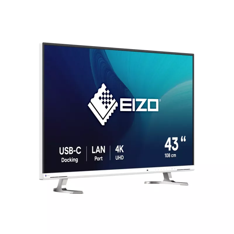 Monitor de computador EIZO FlexScan EV4340X-WT 108 cm (42,5 polegadas) 3840 x 2160 píxeis 4K Ultra HD LCD branco