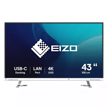 Monitor de computador EIZO FlexScan EV4340X-WT 108 cm (42,5 polegadas) 3840 x 2160 píxeis 4K Ultra HD LCD branco