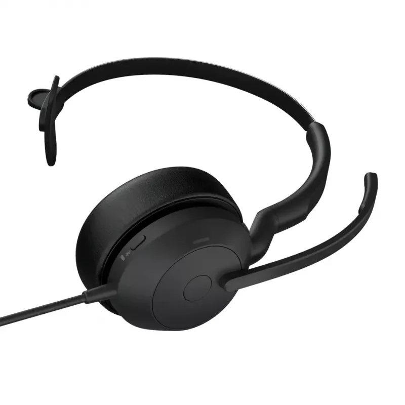 Jabra Evolve2 50 Headset com fios de arco Escritório/Call center USB Type-C / USB Type-A Bluetooth preto
