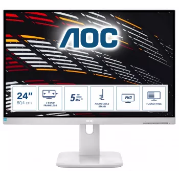 Monitor de computador AOC P1 24P1/GR 60,5 cm (23,8 polegadas) 1920 x 1080 píxeis Full HD LED cinzento