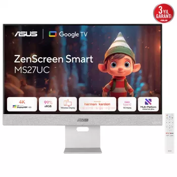 ASUS ZenScreen Smart Monitor MS27UC Monitor de computador 68,6 cm (27 inch) 3840 x 2160 pixels 4K Ultra HD LCD cinzento