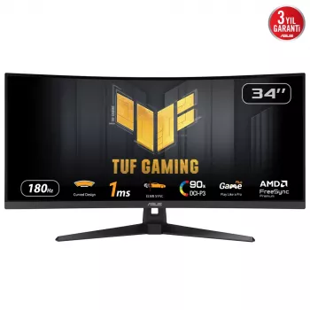 ASUS TUF Gaming VG34VQ3B Monitor de computador 86,4 cm (34 inch) 3440 x 1440 pixels UltraWide Quad HD LED preto