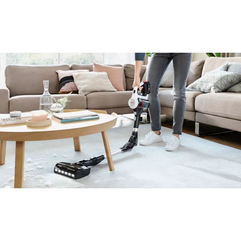 Aspirador vertical/vassoura elétrica Bosch BSS711W bateria seco sem saco 0,3 l preto, prateado, branco