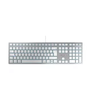 CHERRY KC 6000C FOR MAC Teclado Universal USB QWERTZ Alemão Prateado