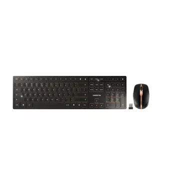 Teclado e rato CHERRY DW 9100 fino incluídos Universal RF Wireless + Bluetooth QWERTY US inglês preto