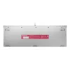 Teclado gaming mecânico com fios Cherry MX 2.0S — full-size (100 %), layout QWERTZ alemão, retroiluminação RGB, USB, branco