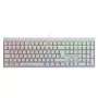 Teclado gaming mecânico com fios Cherry MX 2.0S — full-size (100 %), layout QWERTZ alemão, retroiluminação RGB, USB, branco