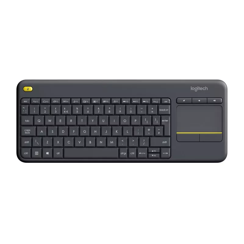 Teclado sem fios com touch LOGITECH K400 Plus - preto - Espanhol Qwerty