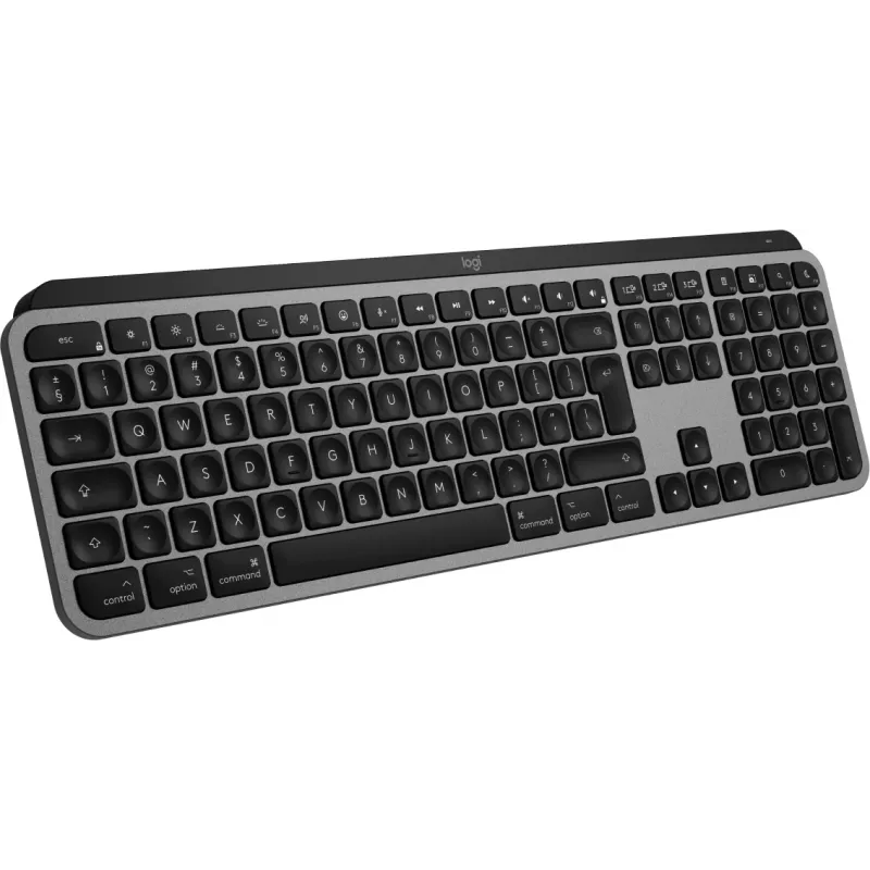 Teclado Logitech MX Keys S for Mac sem fios Bluetooth QWERTY alumínio preto