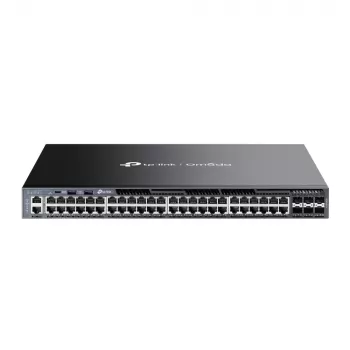 Switch gerido TP-Link Omada 48 portas Gigabit empilhável L3 com 6 slots 10G
