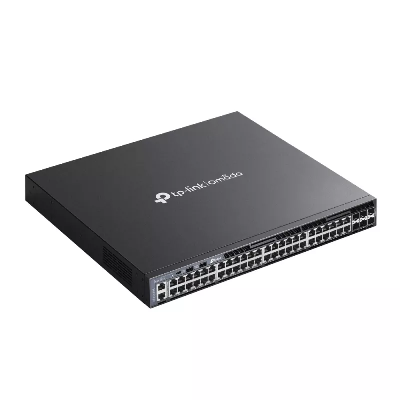 Switch gerido TP-Link Omada 48 portas Gigabit empilhável L3 com 6 slots 10G