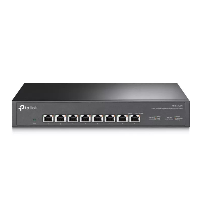 Switch não gerido TP-Link TL-SX1008 8 portas 10G para secretária/rack